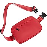 EXYANGEE Unisex mini belt bag crossbody bag with adjustable straps everywhere(RED)