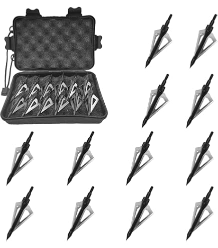 Amazon.com : GPP 12PK Steel Screw Archery Broadheads 3 Edges 125