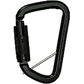 Fusion Climb Tacoma Steel High Strength Auto Lock Modified D-Shaped Steel Carabiner, Steel Clip