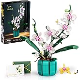 JOJO&Peach Orchid Bonsai Building Set, Botanical Collection, Artificial Flowers for The Home or Office, Gifts for Valentine, Mother's Day, Anniversary, Birthday (811 Pieces)