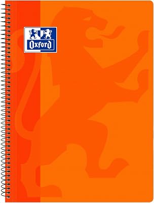 , Cuaderno A4 (Folio), cuadrícula 4x4, tapa plástico, color naranja