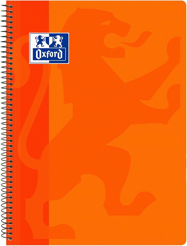 , Cuaderno A4 (Folio), cuadrícula 4x4, tapa plástico, color naranja