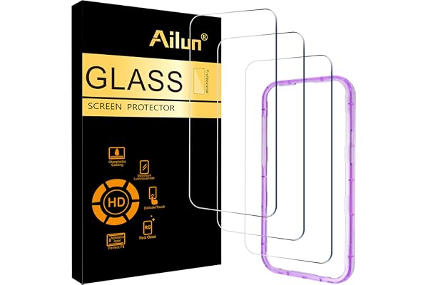 Ailun 3 Pack Screen Protector for iPhone 18 Pro Max/iPhone 17 Pro Max | 6.9 inch, Tempered Glass, Installation Frame, Sensor