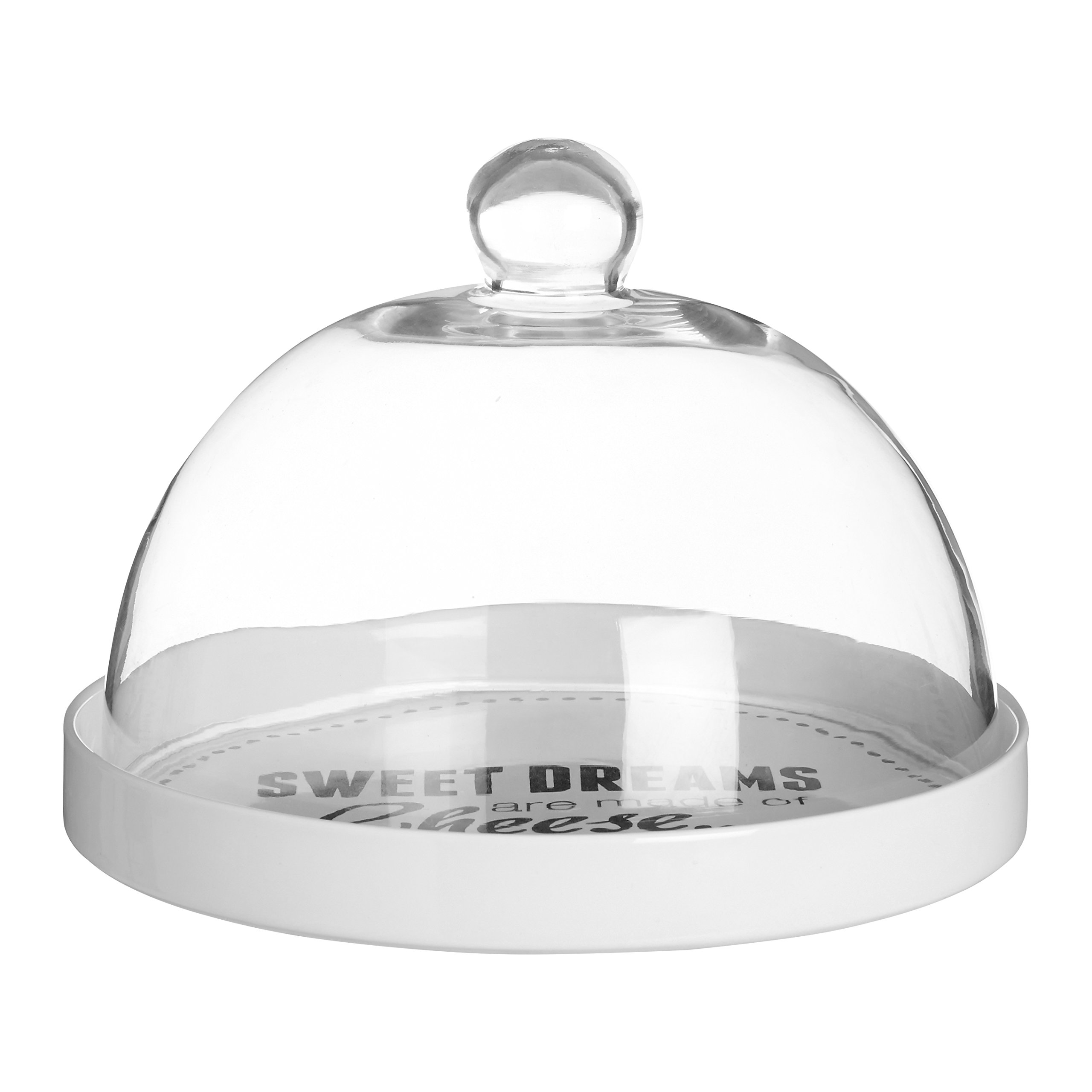 Premier Housewares Pun and Games Dome Cheese Board, White