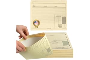 NextDayLabels - Classic Manila File Jacket 10” x 12” Job Folders – Heavy Duty - Preprinted to Track Job Progress, Calculating