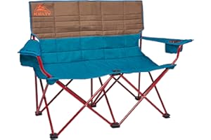Kelty Loveseat Oversized 2-Person Heavy Duty Folding Camp Chair, Double Seat for Soccer Games, Tailgating, Beach Days (Regular Height/Deep Lake)