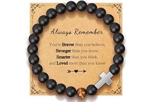 CAISIDIONG Bracelet Gifts for Son, Natural Stone Bracelet for Man, Husband, Dad, Grandson, Brother, Boyfriend Gift