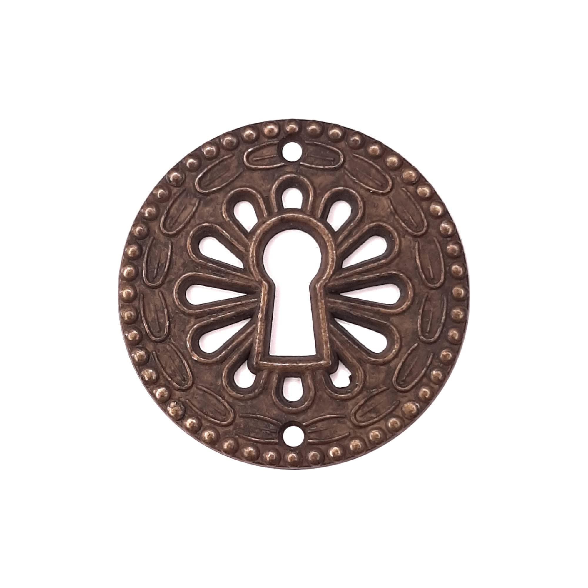 cyclingcolors Key Hole Back Plate Vintage Furniture Hardware Drawer Keyhole Antique Bronze Finish 40 mm