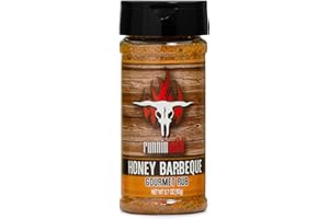 RUNNINWILD Gourmet Honey BBQ Rub and Seasoning | Pork Rub | Chicken Rub | Rib Rub| Salmon Rub | Runnin’ Wild Foods, 5.7 ounces