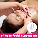 Eophmi Face Cupping Set 4 Pcs Silicone Facial Cups Pink 8x3.7 cm 5x1.5 cm view 4