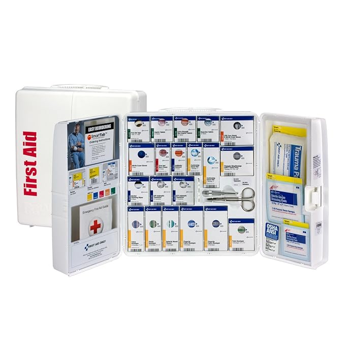 Pac-Kit by First Aid Only 1000-FAE-0103 Large Smart Compliance General Workplace First Aid Cabinet with Pain Relief Medication best first aid kits