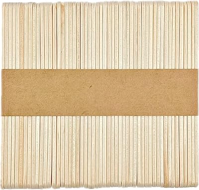 ZHIYE Natural Wooden Lollipop Sticks 50pcs 93x10x2mm Smooth Edges Craft