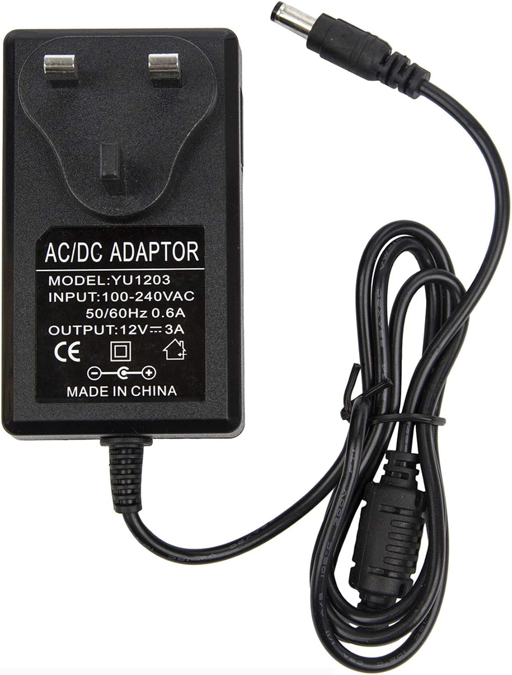 COLM 12V 3A Power Supply Adapter UK Plug 100-240V AC 36W DC 12V 3A