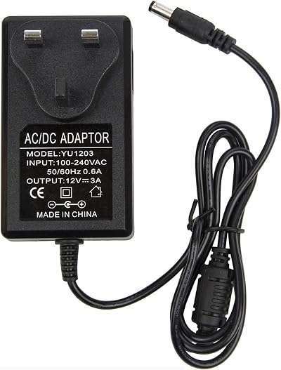 COLM 12V 3A Power Supply Adapter UK Plug 100-240V AC 36W DC 12V 3A