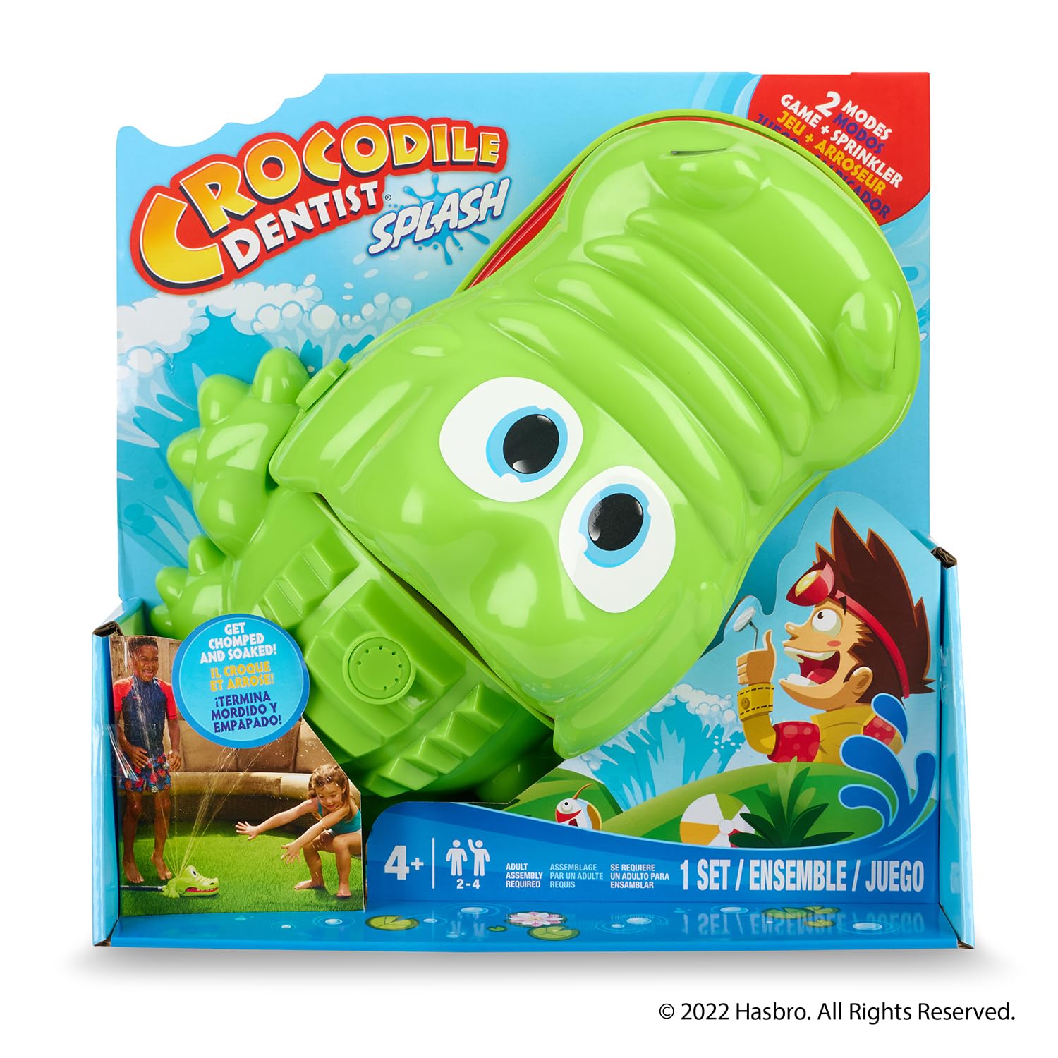 Hasbro Crocodile Dentist Splash – Fun Outdoor Water Games – More Water, More Fun!