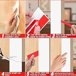 Door Draft Stopper for Side of Door Frame 1.37 in x