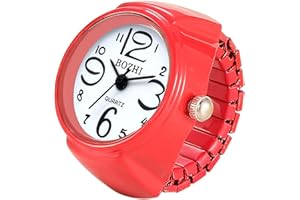 Ibohevo Watch Rings for Women Finger Waterproof Unisex Arabic Numerals Finger Watch Men Retro Novelty Ring Watches Set