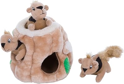 Outward Hound Squirrel Dog Toy Plush Hide & Seek Small