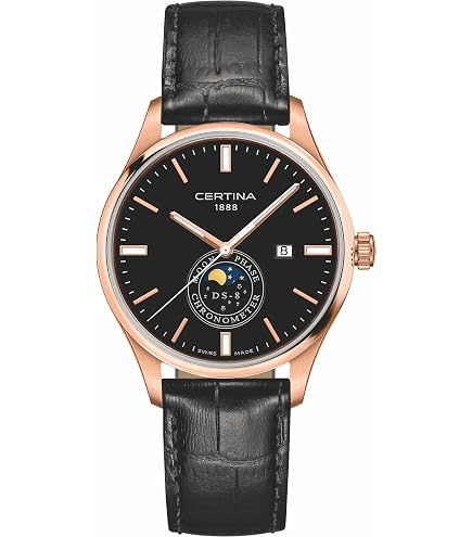 Amazon.com: Certina, Mens, DS 8 Chronograph Moon Phase, Stainless