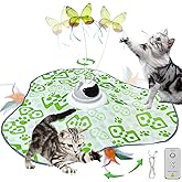 AOLIGEI Interactive Cat Toys Hide and Seek,3 in 1 Cats Rechargeable Interactive Kitten Toy with Remote Control, Automatic Flu