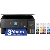 Epson EcoTank ET-2900 Wireless All-in-One Color Supertank Printer with up to 3 Years of Ink, Refillable Tanks, Perfect for Home, 11 PPM, 1.44" Color Screen, Built-in Scanner &ndash; Black