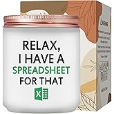 Maybeone Accountant Gifts for Women, Men - Funny Office Gift for Coworker, Boss, Colleague, White Elephant, Christmas Spreadsheet Present, 7 Oz Lavender Candle