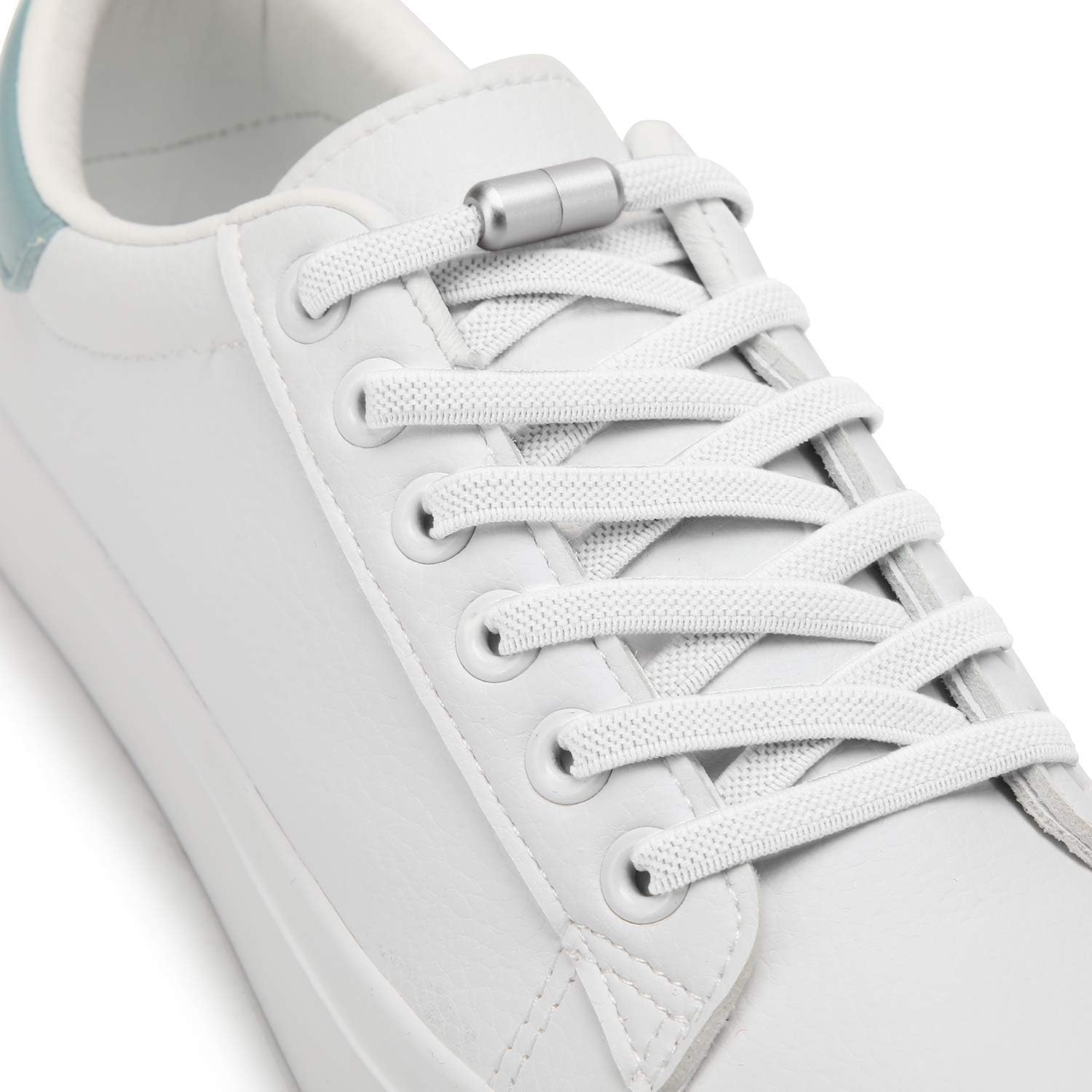 willikiva No Tie Elastic Shoe Laces Shoe Laces Lock Shoelaces for Kids, Adults and Elderly(1pair-White): Clothing