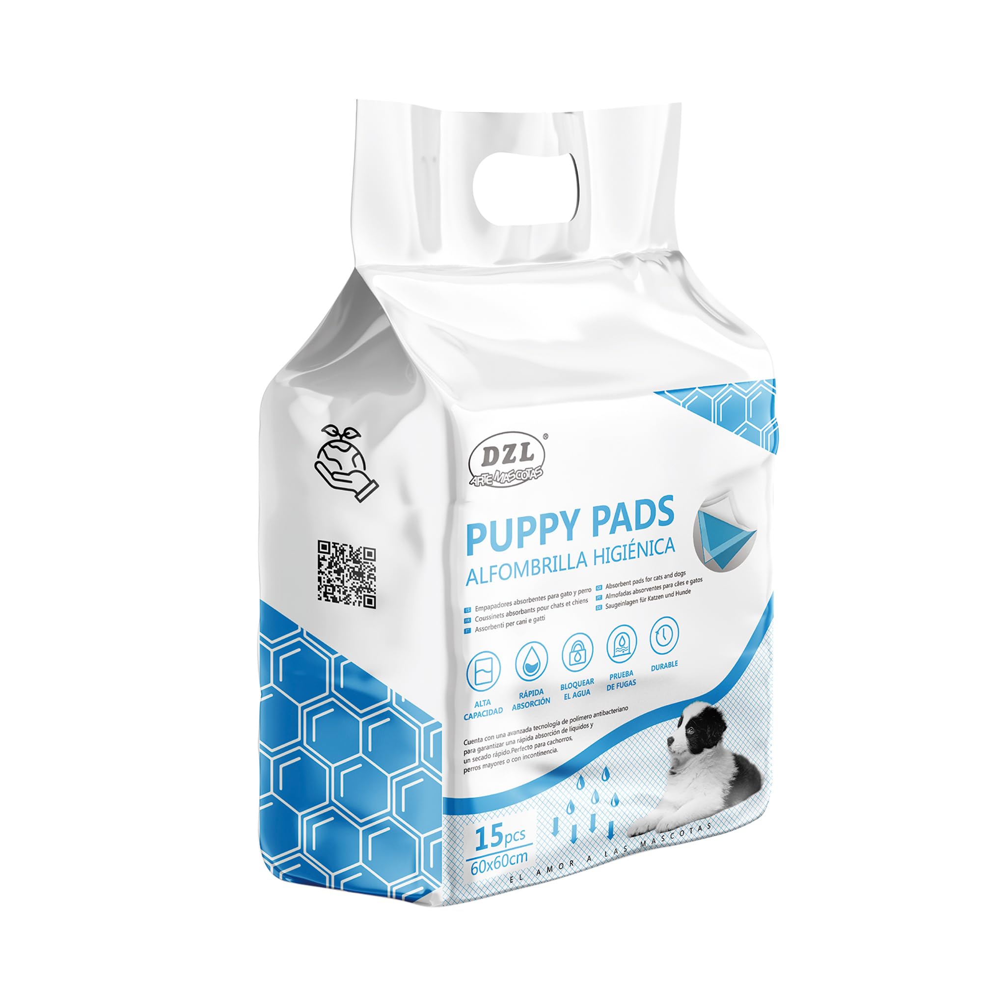 SMELL & SMILE Disposable Pads Dogs Cats Training Wipes for Dogs (60 x 60 cm, 15 pcs)