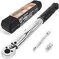 MULWARK 1/4-Inch Drive Torque Wrench 20-200 in.lb / 2.26~22.6 Nm - 3PC High Precision Dual Range Scales Click Torque Wrench Set