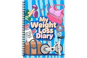 Food Journal for Weight Loss - Portable Fitness Diary - Portable Weight Loss Journal for Diet, Training, Meal, Home, Gym, Wel