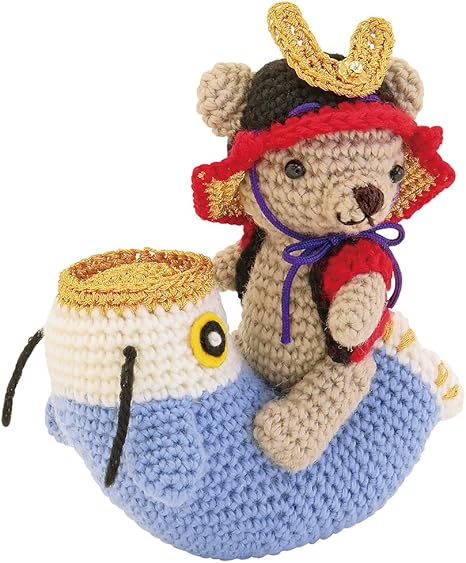 Amazon オリムパス製絲 編み物キット こどもの日 くまと鯉のぼりの端午の節句 Mk69 編み物キット 通販