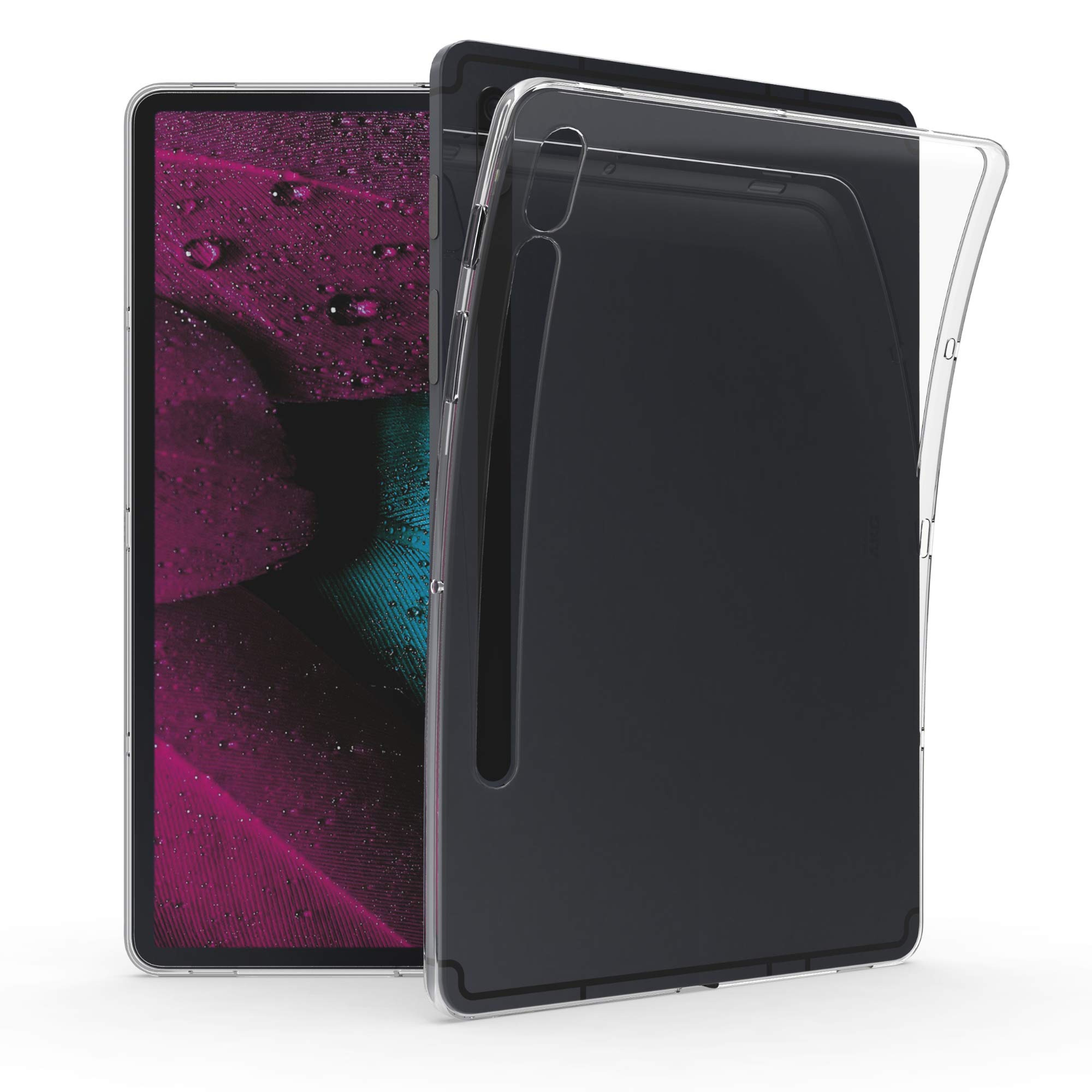 kwmobile Case Compatible with Samsung Galaxy Tab S8 / Galaxy Tab S7 Case - Soft TPU Back Protector Cover for Tablet - Transparent