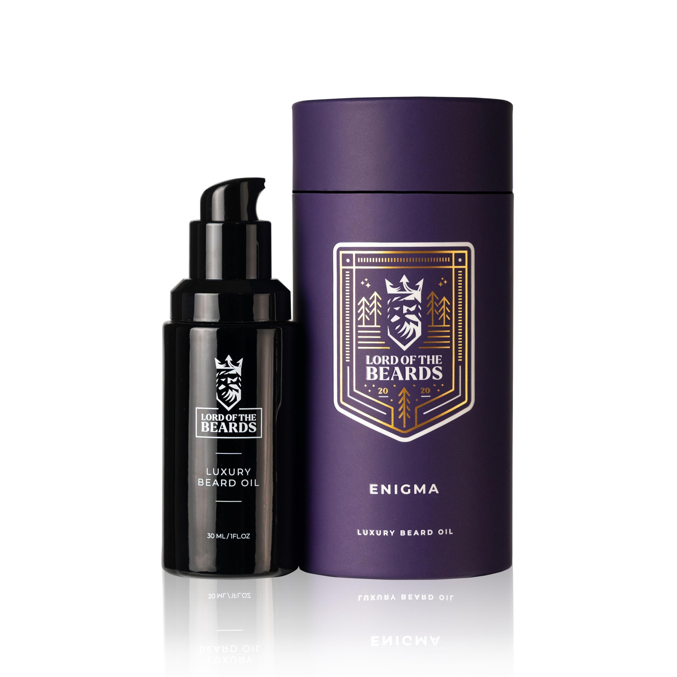 LORD OF THE BEARDS Premium Beard Oil for Men - Oud and Sandalwood Scented Grooming Beard Oil – Premium Beard Care with Organic Argan, Jojoba, Coconut Oils – Beard Growth Oil - 30 ml