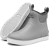 CKWLXQY Women's Deck Boots, Waterproof Ankle Rain Boots with Anti-Slip Traction, Rubber Garden & Fishing Boots for Boating, Camping, Farming & Outdoor Work