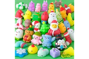 MALENDO 36PCS Christmas Squishies Mochi Squishy Toys for Kids Party Favors for Kids Goodie Bag Filler Mochi Squishies Stress Relief Toy School Class Exchange Prizes Christmas Stocking Stuffers