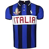Ralph Lauren Polo Mens Custom Slim Fit Country Polo- Spring 2019 (Large, Italy Blue)