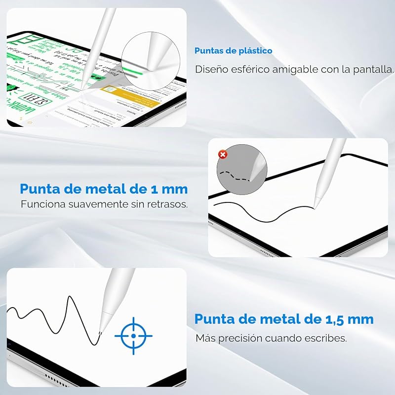 4 pontas compatíveis com Apple Pencil Pro/USB-C/2ª/1ª geração