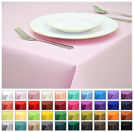 Rollmayer Tischdecke Tischtuch Tischläufer Tischwäsche Gastronomie Kollektion Vivid (Puderrosa 50, 80x80cm) Uni einfarbig pfl
