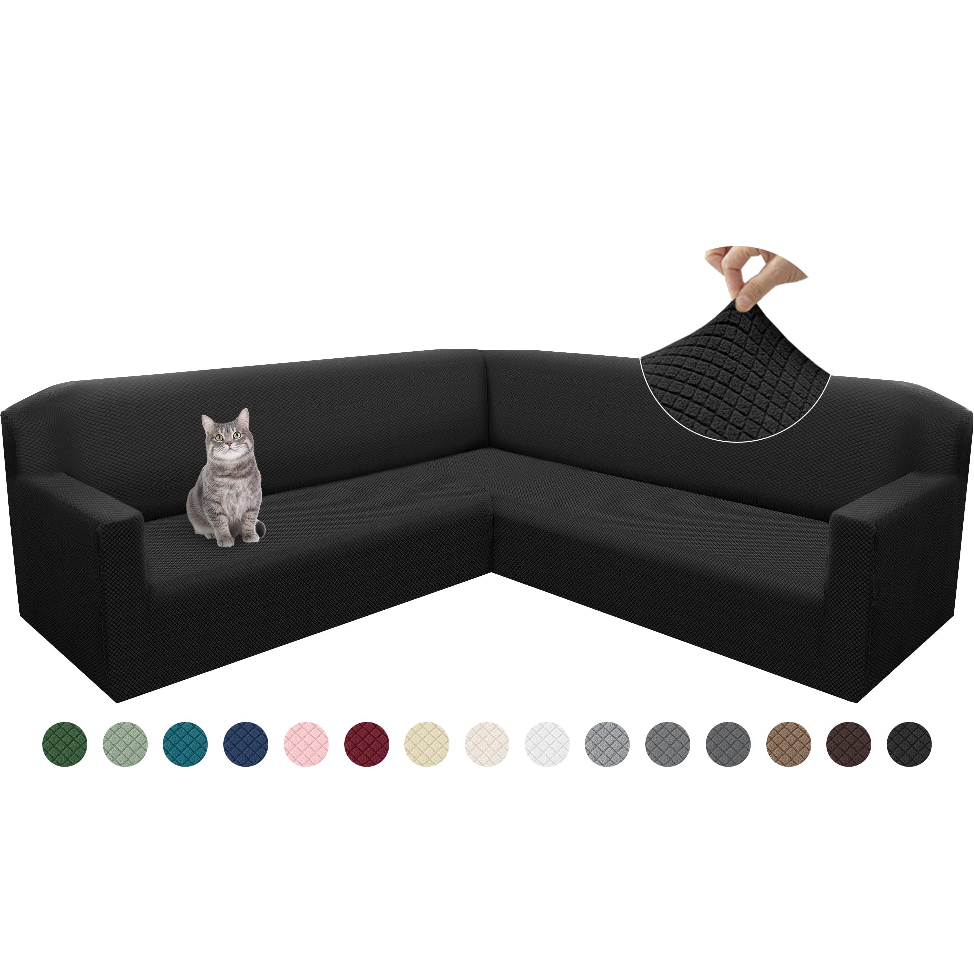 Arfntevss Corner Sectional Couch Covers L Shape Sofa Covers Feature ...
