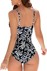 WIN.MAX One Piece Swimsuit Tummy Control Ruched Padded Plus Size UK18 view 4
