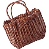 BESPORTBLE 1pc Basket Wicker Picnic Baskets Vegetable Storage Basket Portable Basket Out Door Decor Tote Basket Fruit and Vegetable Basket Outdoor