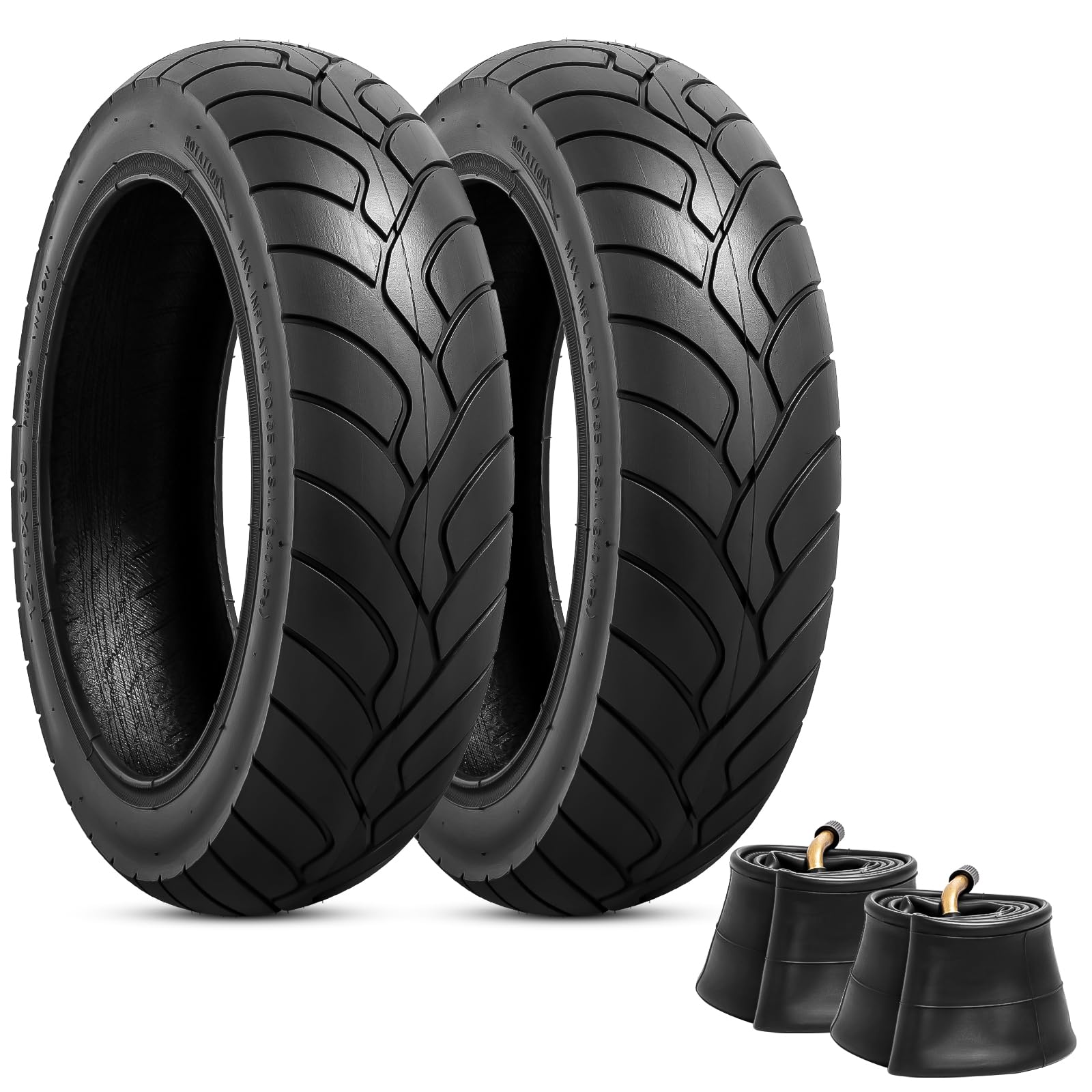 Photo 1 of 12.5x3.0 Replacement Tire and Inner Tubes, 12 1/2 x 3.0 Scooter Tire with Thick WEAR-Resistant Design, 12-1/2"x3.0" Fit for Currie & Schwinn Scooters