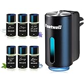 Featwell Car Air Freshener, Air Freshener Diffuser Three Adjustable Modes, Aromatherapy Machine Rechargeable (Black)