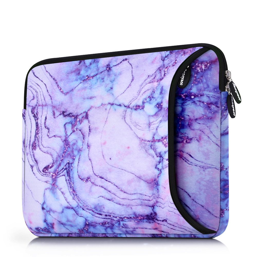 Sancyacc Laptop Sleeve, Sleeve Bag for 13-13.3 Inch, Water-resistant Fabric laptop Case with Pocket for Macbook, Acer Aspire, Toshiba Satellite, Dell, Chromebook Notebook (Shining Purple)