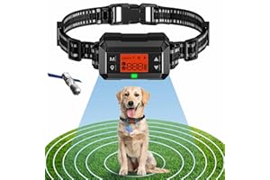HGFLMR GPS Wireless Dog Fence, Pet Containment System, Upgrade Signal Enhancement Covering 33-1000FT Electric Dog Fence, IPX7 Waterproof, Suitable for Medium & Large Dogs Perimeter Collar