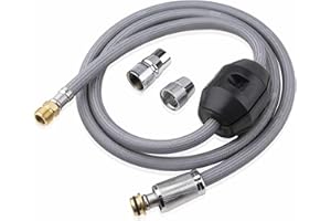 LIBERAQUAR Kitchen Faucet Parts for Grohe 48293000 Replacement Hose with Weigt Ball and 3 Connect Adapters, Grohe Ladylux 46174000 46092000 Kitchen Faucet Hose Replacement Parts, Pull-Down Hose for Sink, 59"