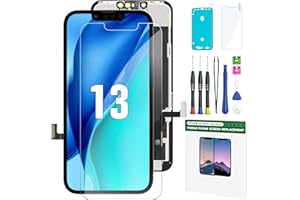 FFTOPU iPhone 13 Screen Replacement Kit 6.1" LCD Display 3D Touch Full HD Digitizer Full Assembly Repair Kits Screen Protector for A2633 A2482 A2631 A2634 A2635 (not for 13 mini,Pro,Promax)