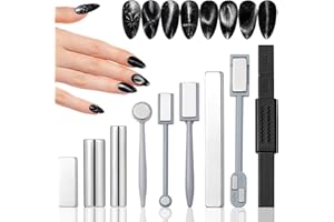 WOKOTO 9Pcs Nail Magnets For Nail Art Tools Cat Eye Magnet For Nails Gradient Ombre Cat Eye Designs Cateye Magnet Nail Polish Magnets Pens Multiple Nail Art Magnet Sticks Wands Nail Design Magnets