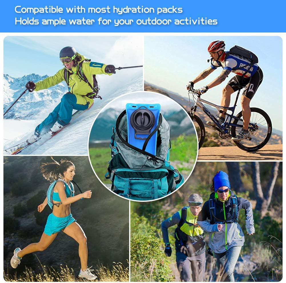 3L Hydration Bladder 3 Liter 100oz Water Bladder Hydration Reservoir Leakproof Water Storage Bladder Bag with Insulated Sleeve, Bladder Replacement for Backpacks for Hiking Camping Running Cycling : Sports & Outdoors