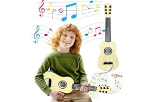 CMAQPW Kids Toy Ukulele Guitar 6 String,17 inch Mini Baby Guitar with Pick,Cute Guitar Rhyme Developmental,Musical Instrument Educational Toy for Toddlers Beginner,Preschoolers